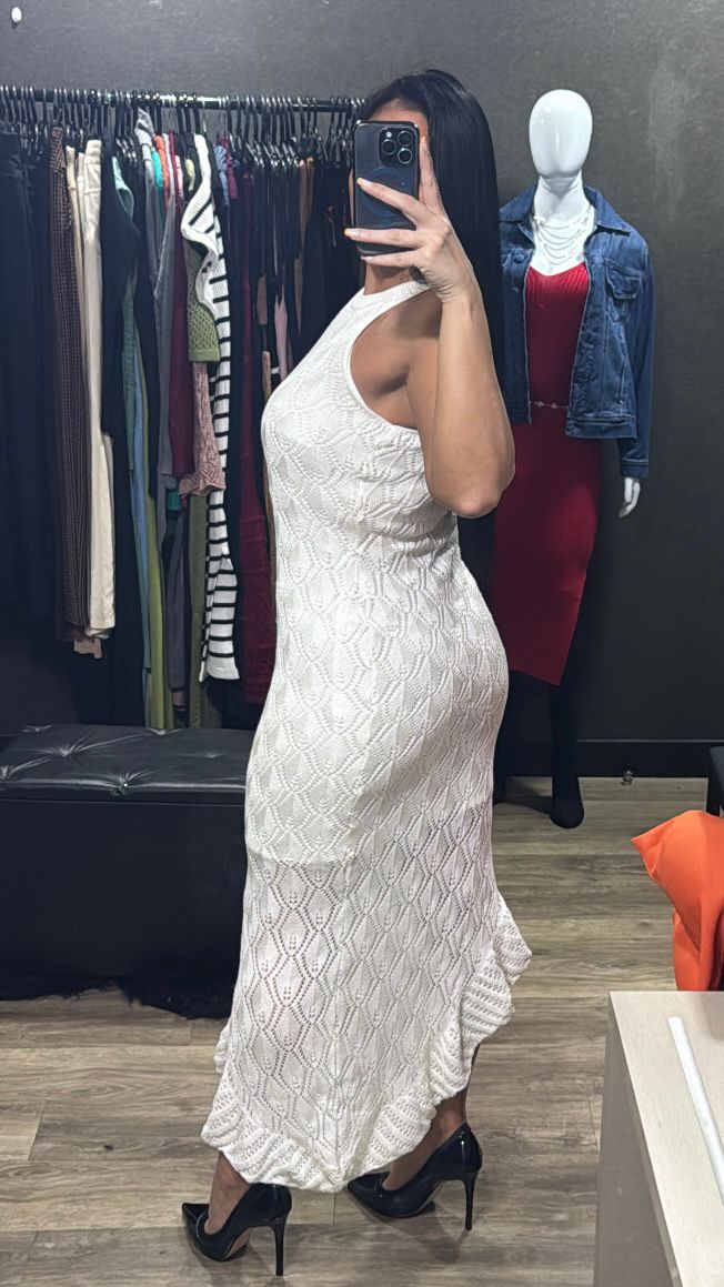 VESTIDO TRICOT FENDA LATERAL