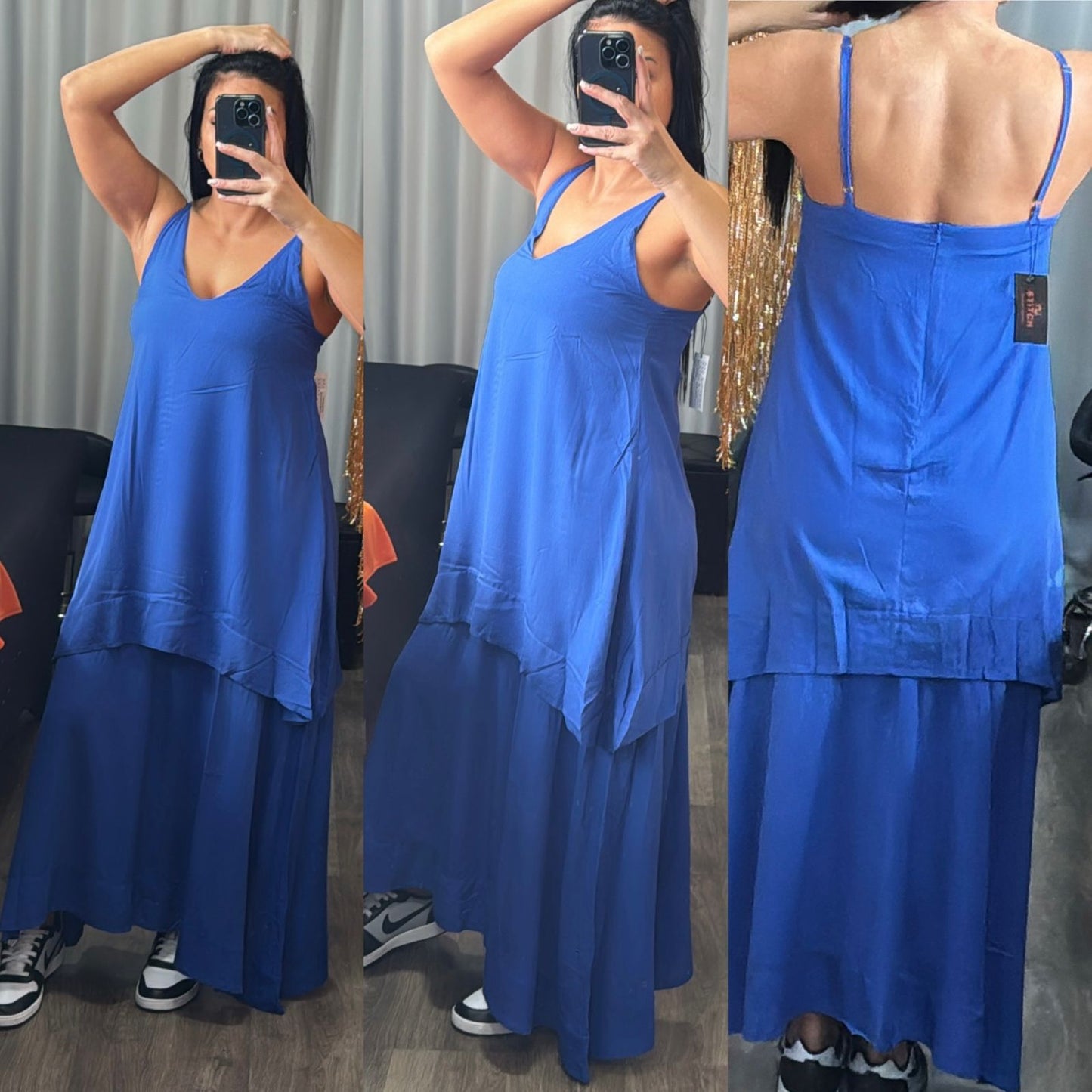 VESTIDO LONGO EM CAMADAS