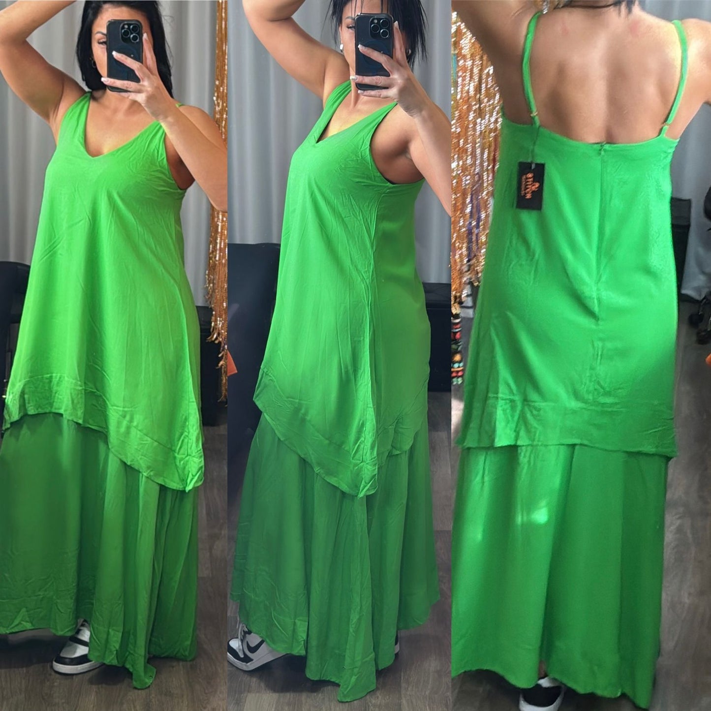 VESTIDO LONGO EM CAMADAS
