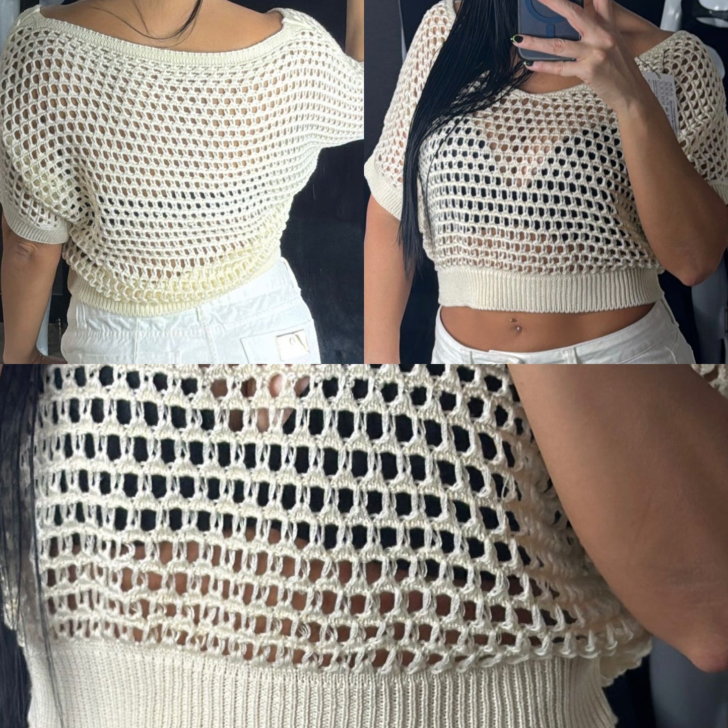 BLUSINHA TRICOT FURADINHA