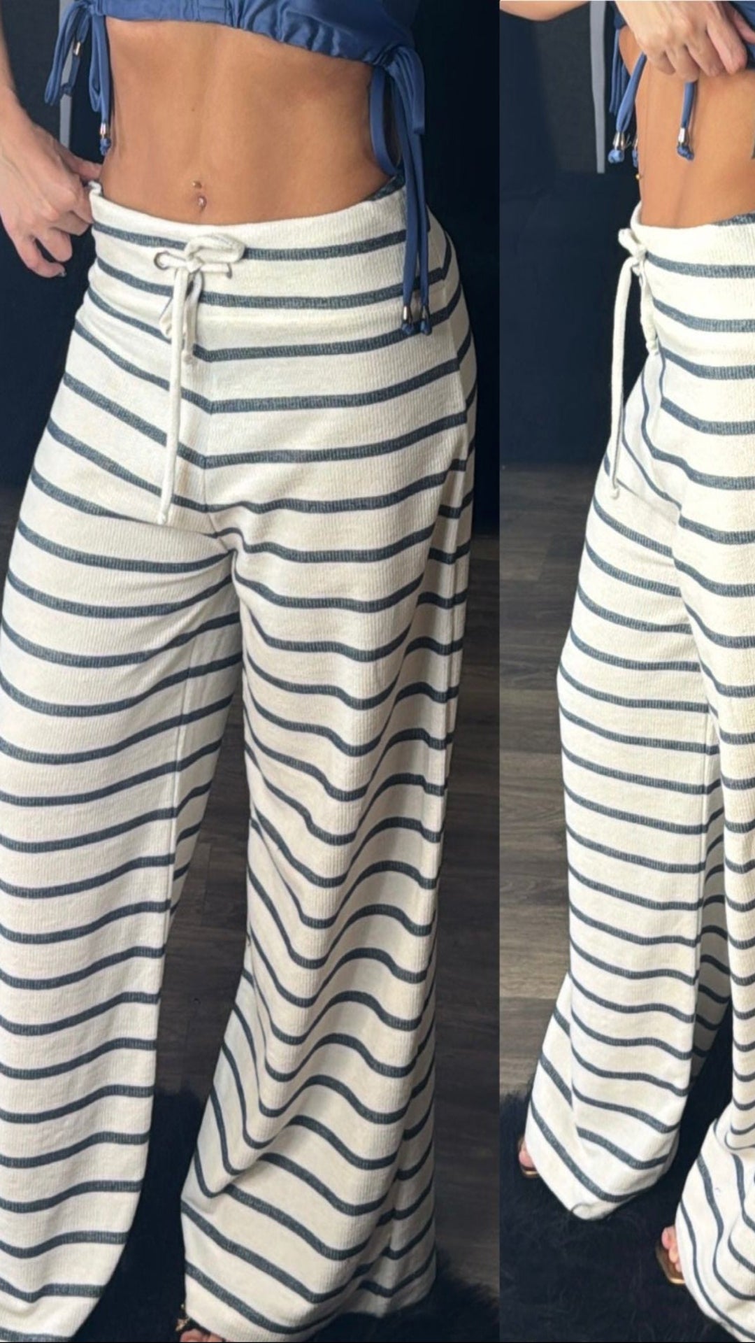 Calça Linho Listrada