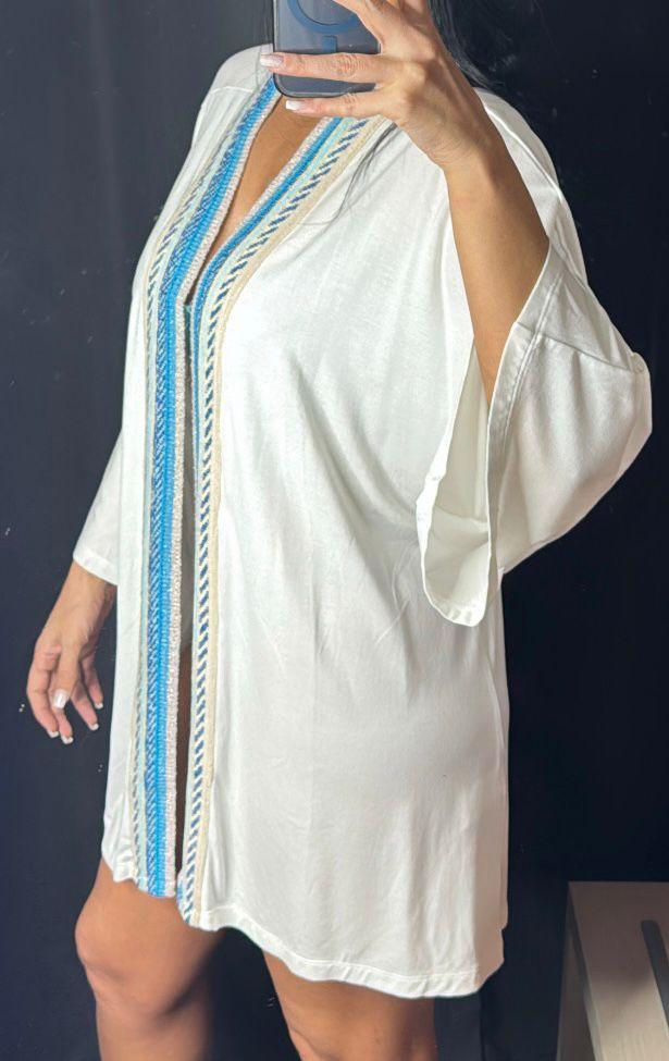 Kimono + Aplicação Tricô