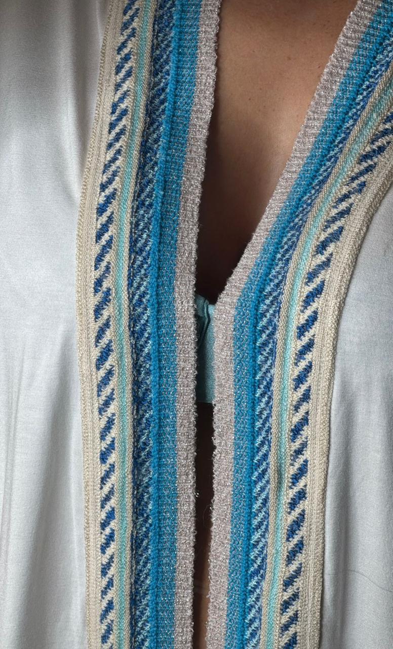 Kimono + Aplicação Tricô