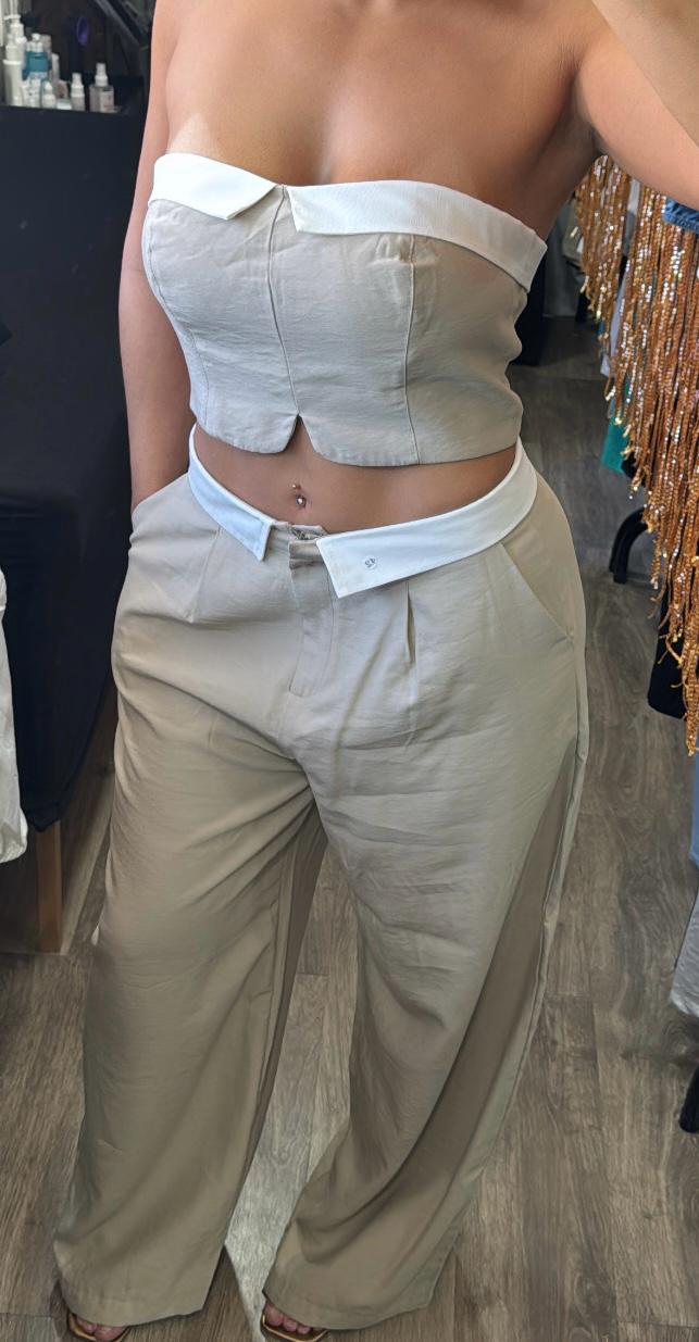 CONJUNTO CALÇA + TOMARA QUE CAIA
