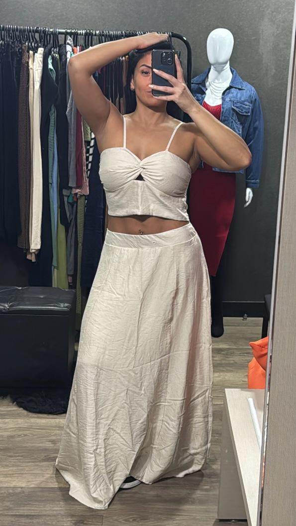 CONJUNTO SAIA LONGA + TOP