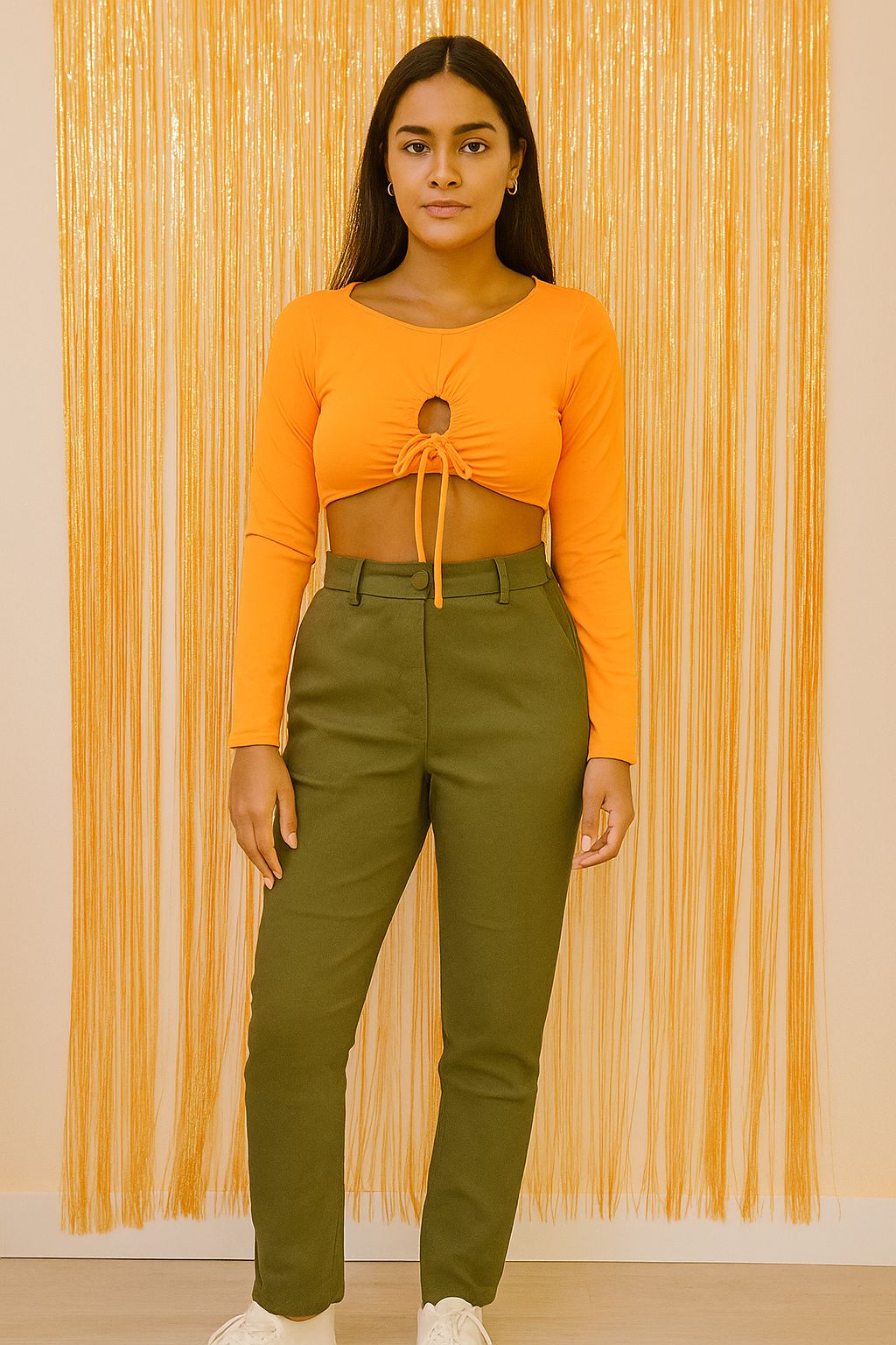 Cropped Manga Longa Neon