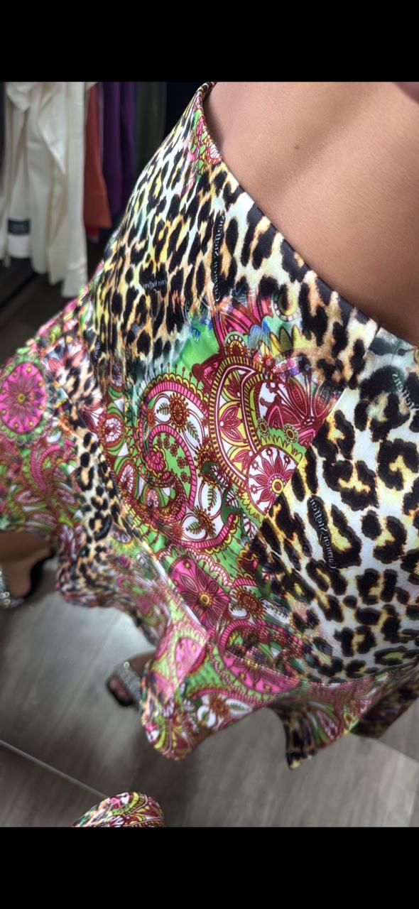 Saia Estampada Animal Print CARMEN STEFFENS