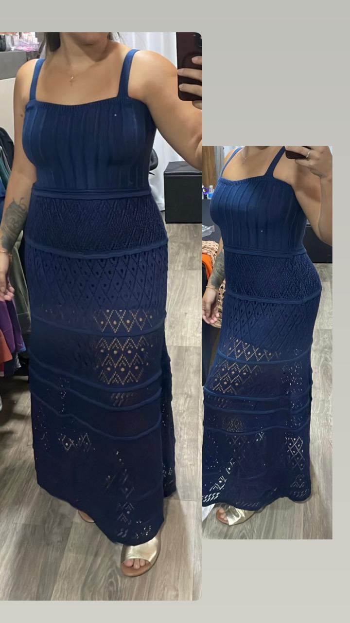 Vestido Longo Tricô