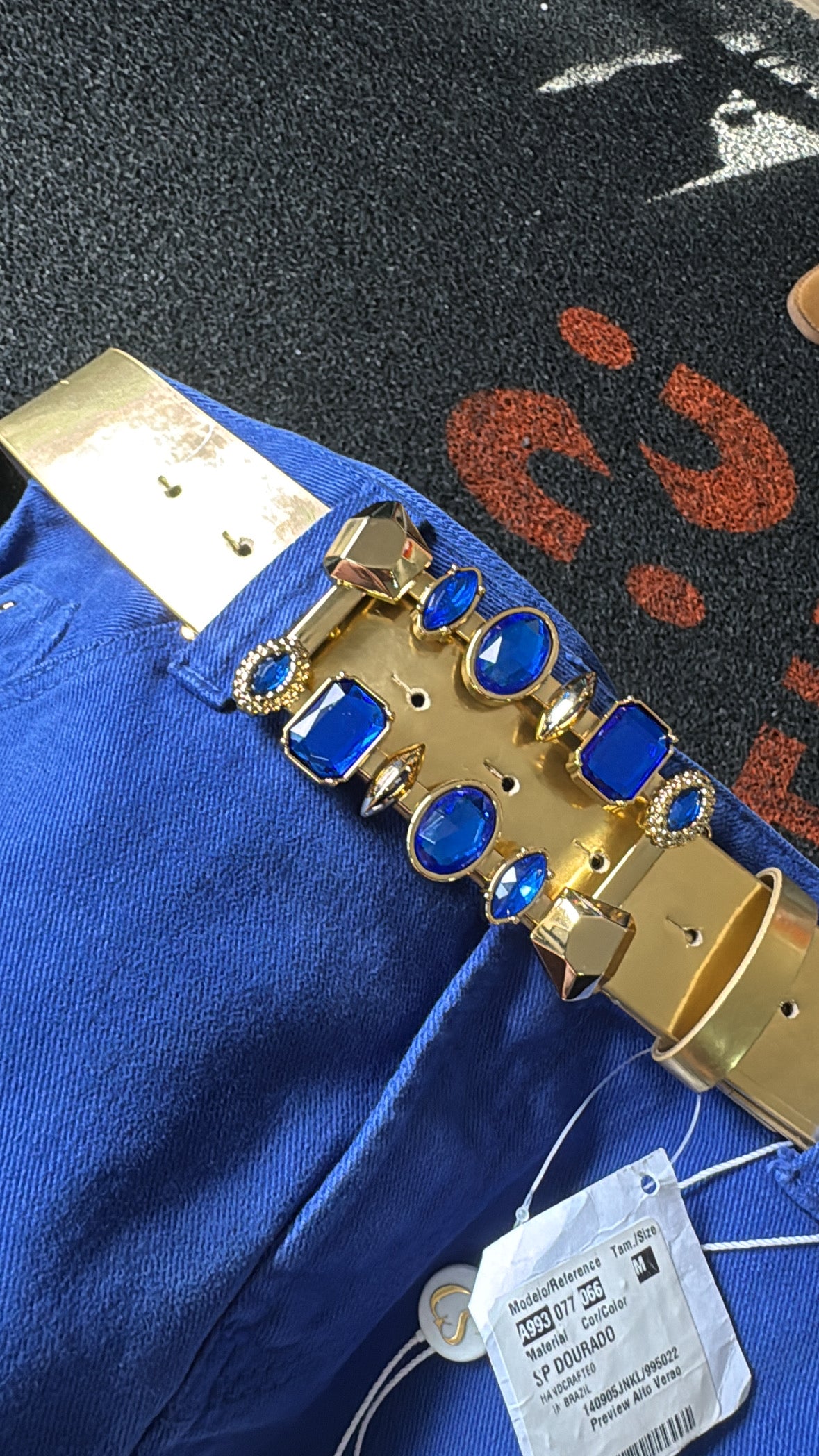 Saia Jeans + Cinto Carmen Steffens