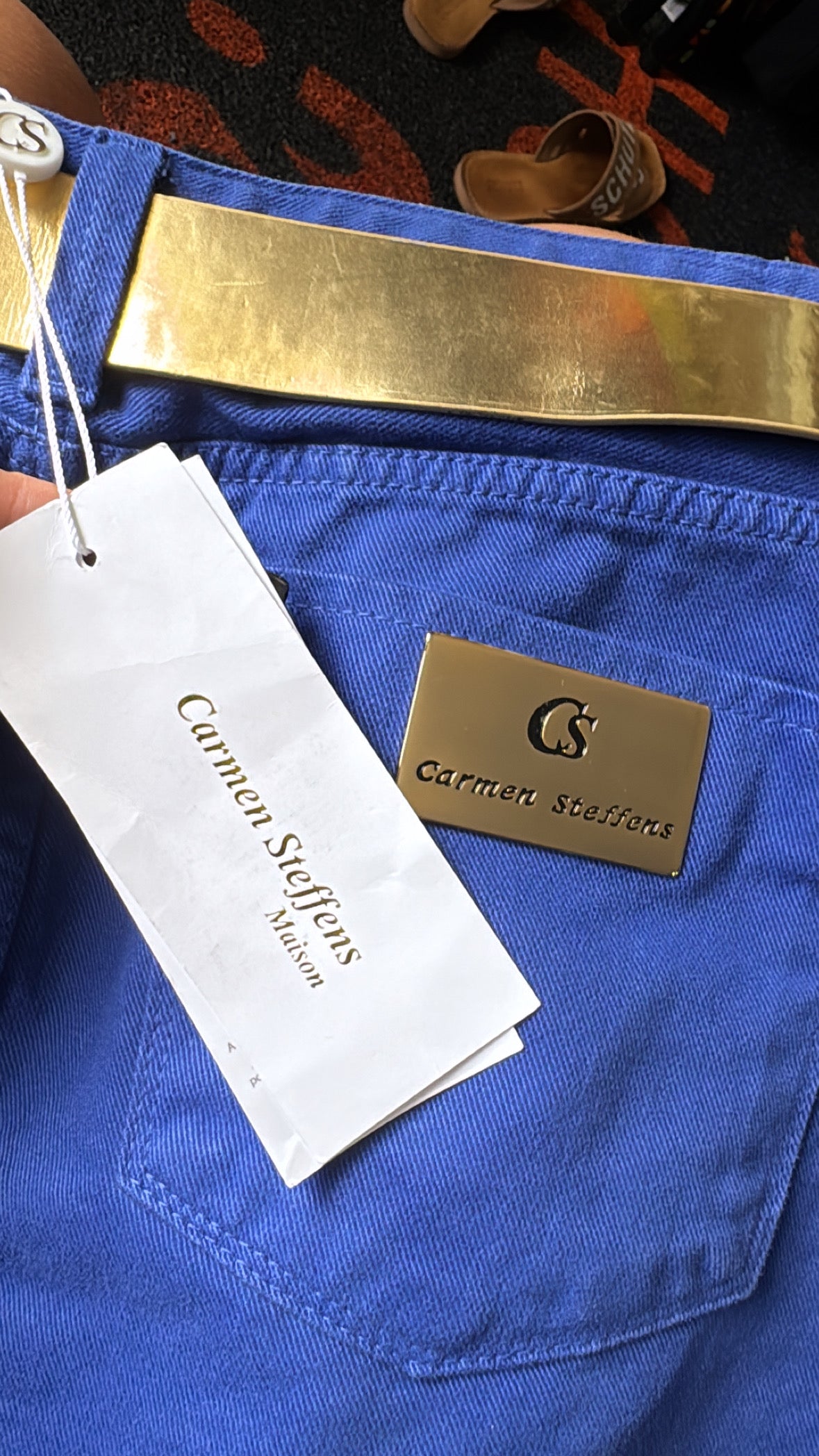 Saia Jeans + Cinto Carmen Steffens