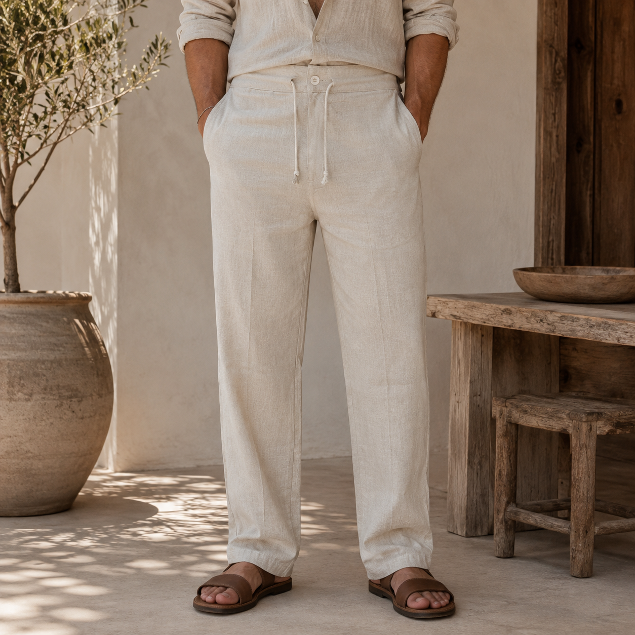 Calças Linho Masculino