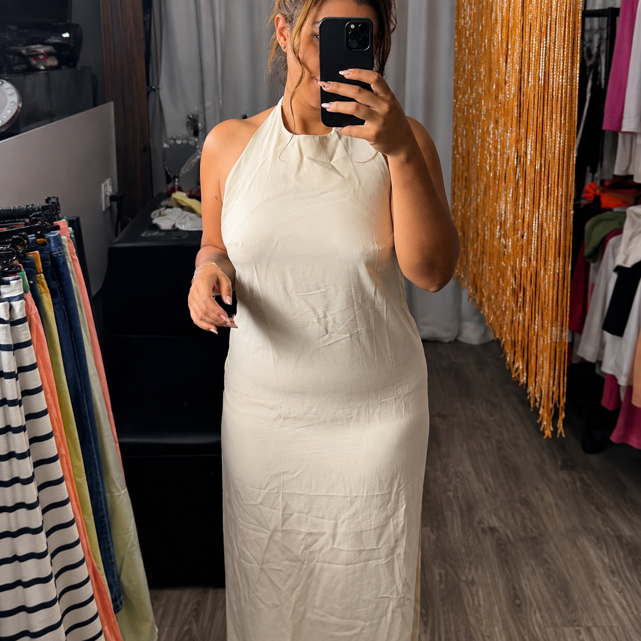 Vestido Alfaiataria Longo Costas Nua