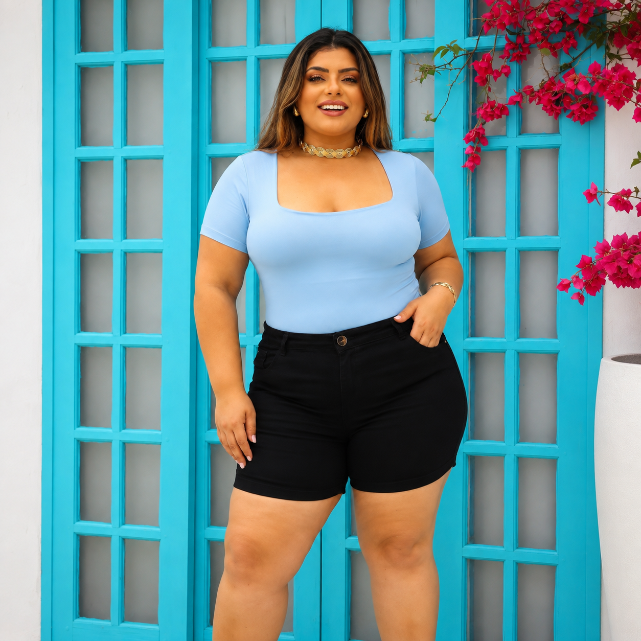 Blusinha Gola Quadrada GG
