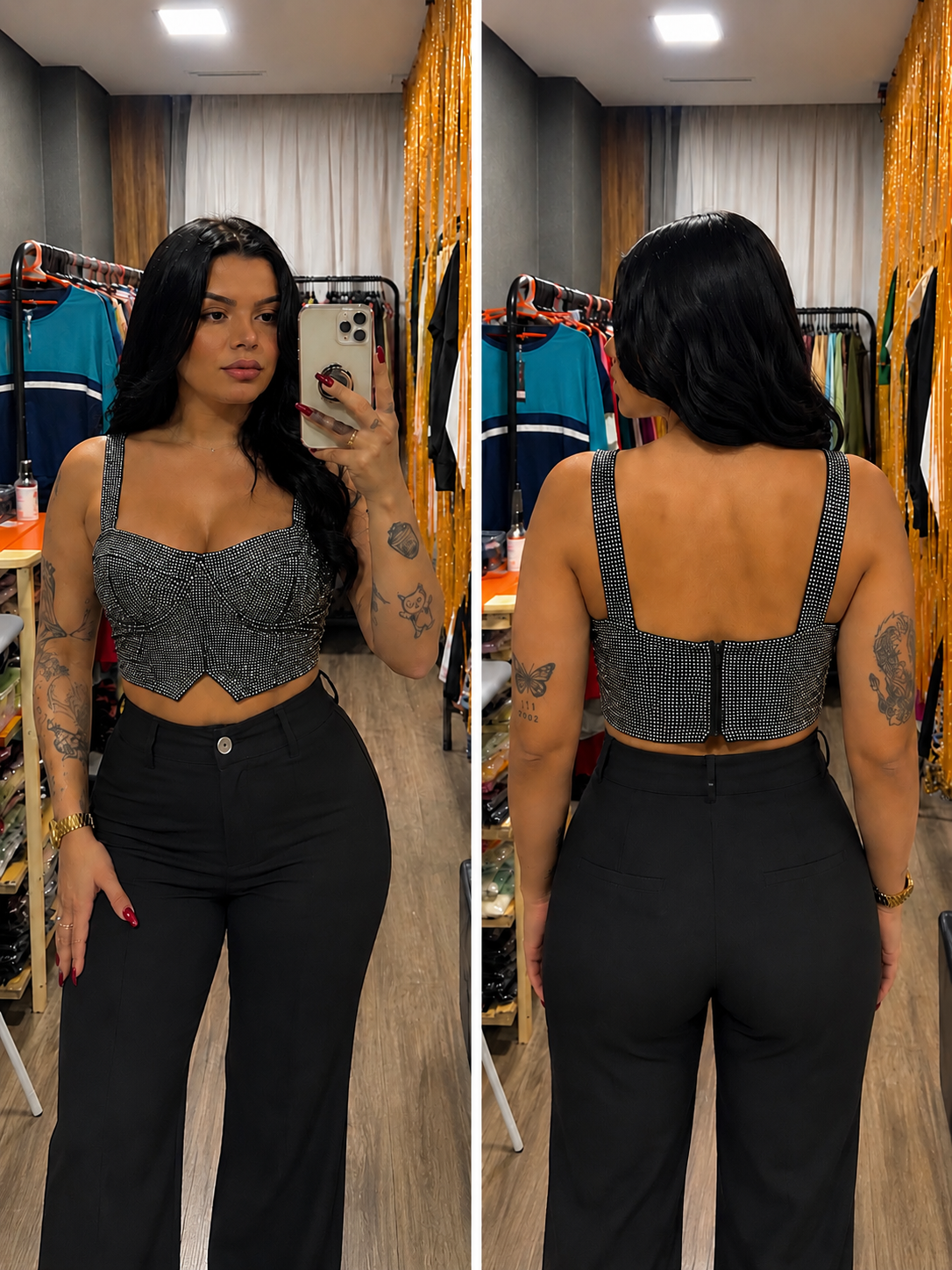Cropped Strass