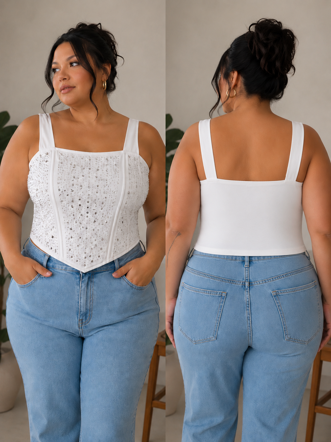 Cropped Strass PluzSize