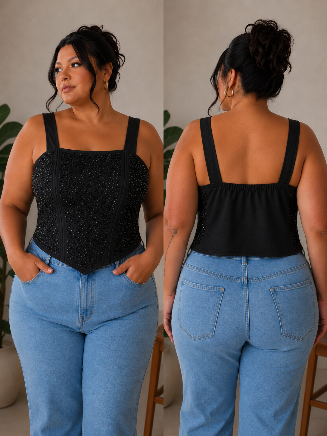 Cropped Strass PluzSize