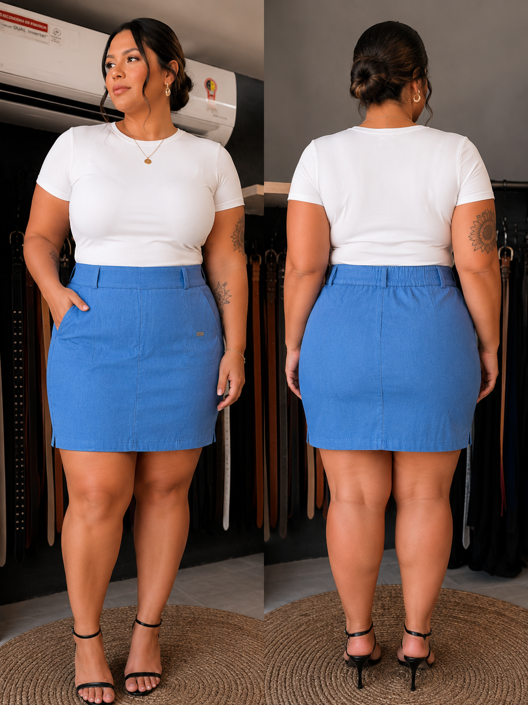 Shorts/Saia Com Passante Cinto