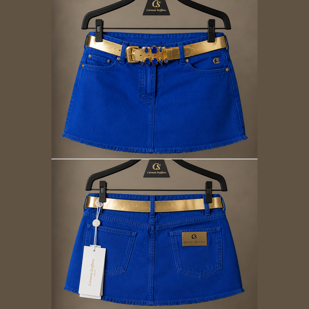 Saia Jeans + Cinto Carmen Steffens