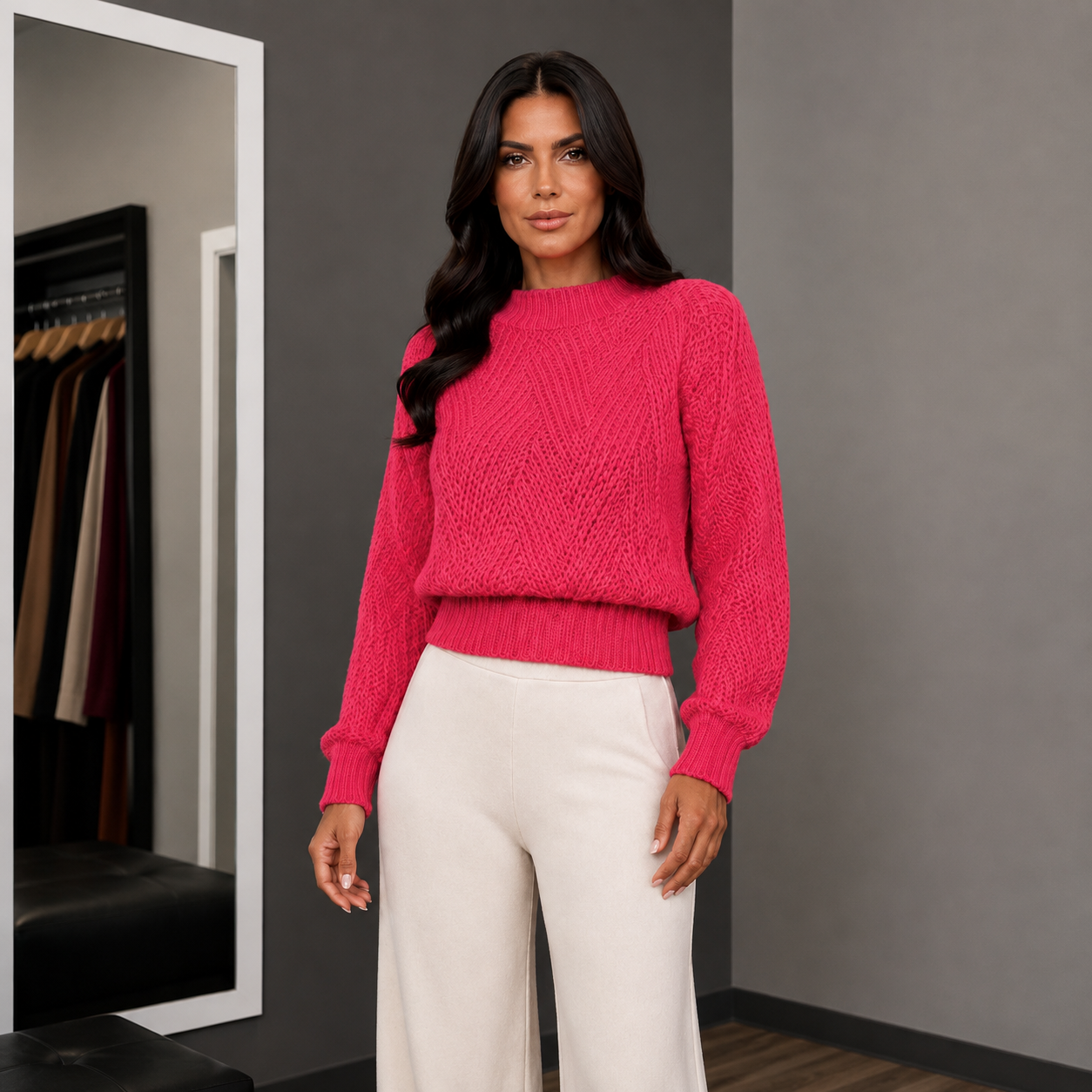 Blusa Tricô Gola Canoa