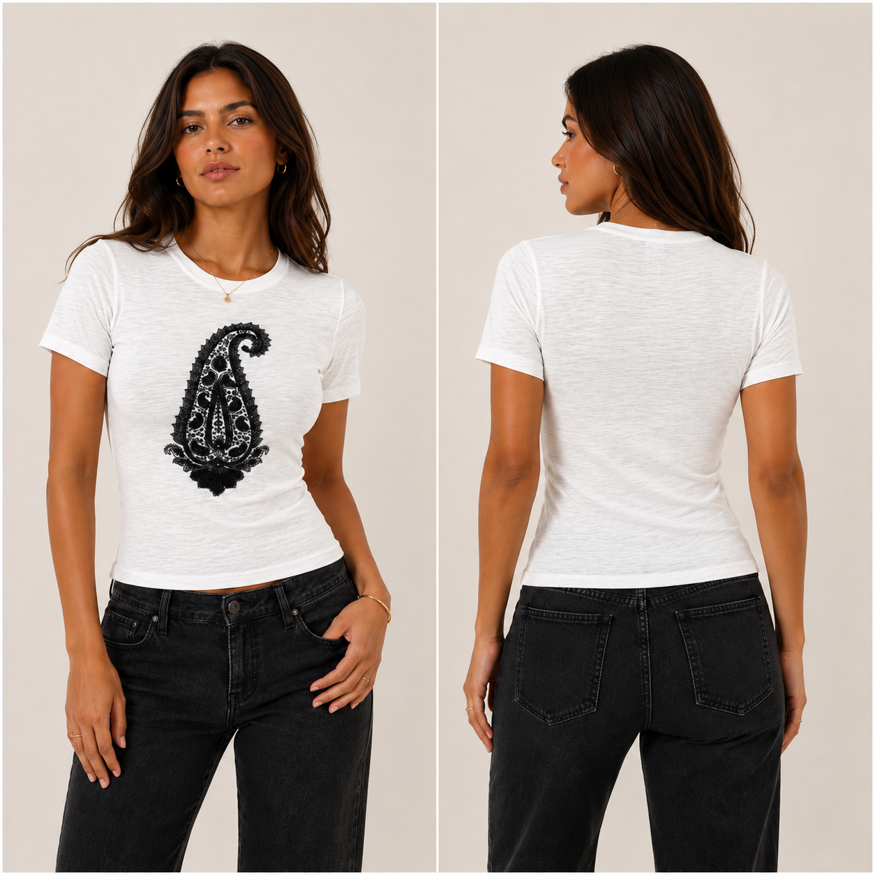 T-Shirt C/ Aplicaçao