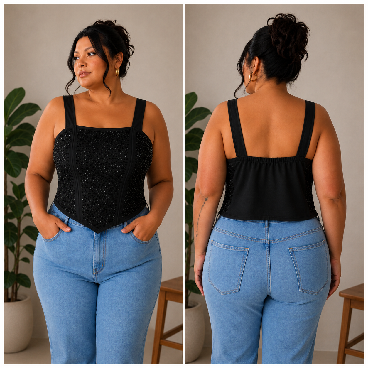 Cropped Strass PluzSize