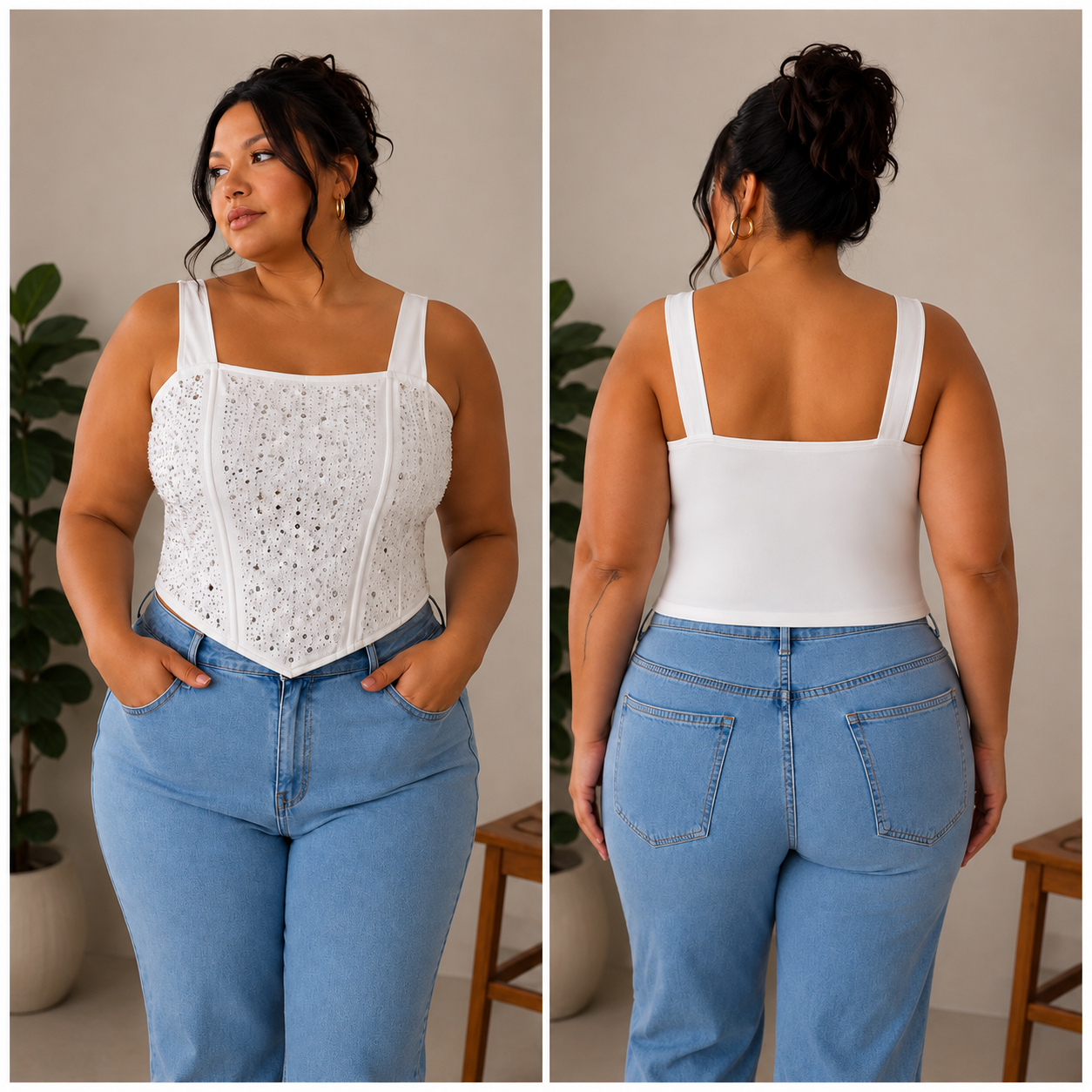 Cropped Strass PluzSize