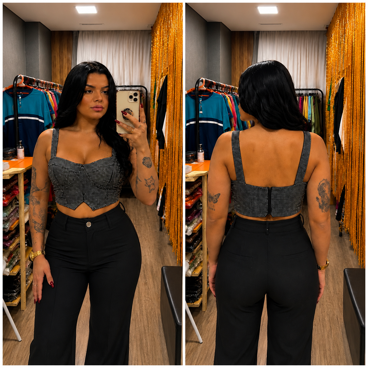 Cropped Strass