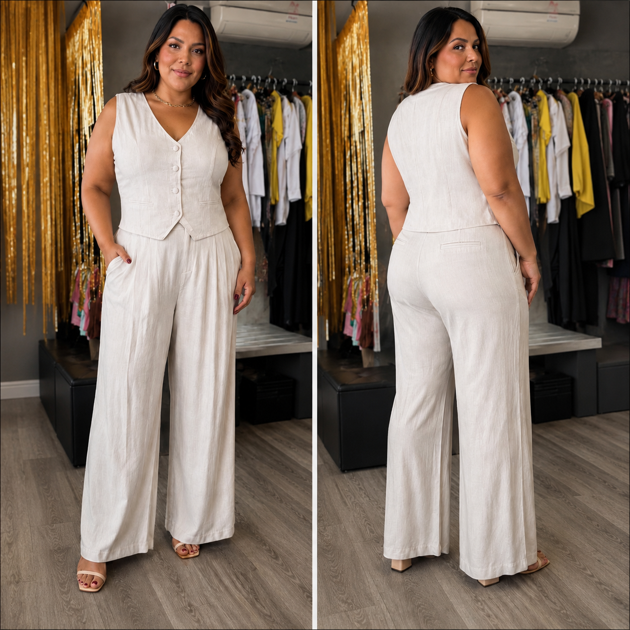 Conjunto Colete Linho