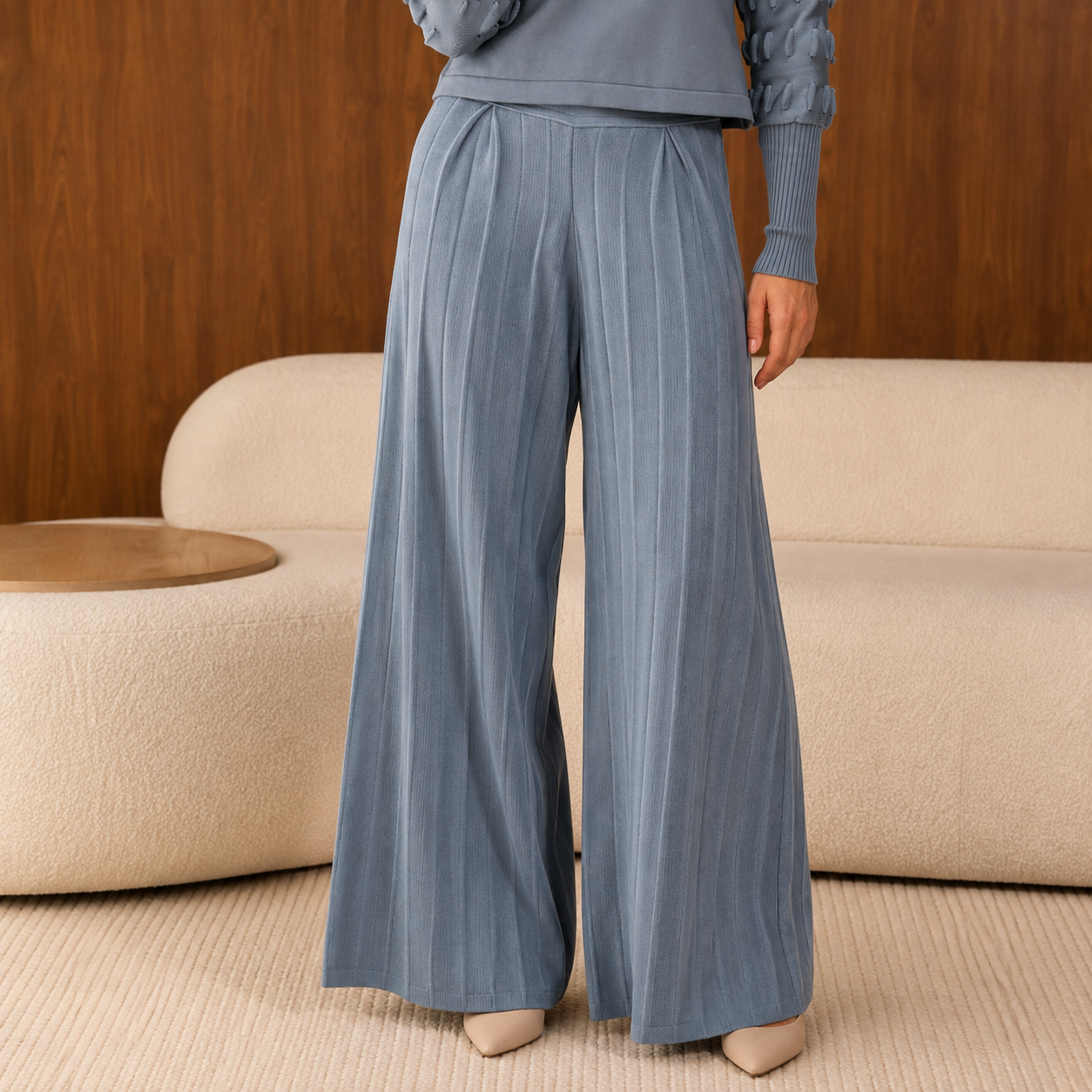 Calça Maxi Pantalona Modal