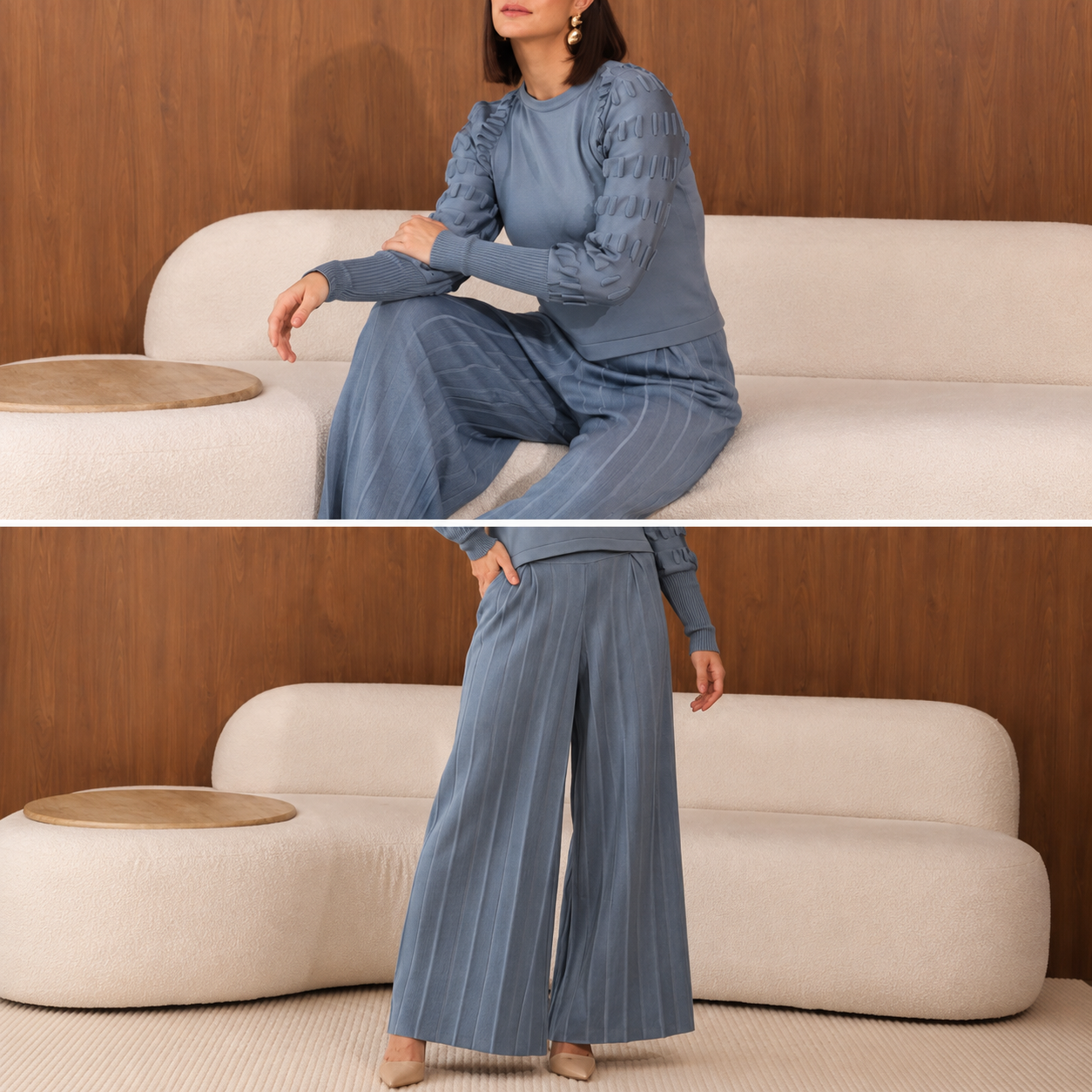 Calça Maxi Pantalona Modal