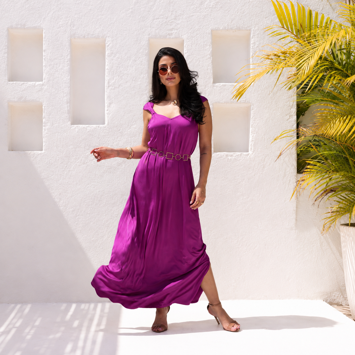 Vestido Regata Longo Malha Fria