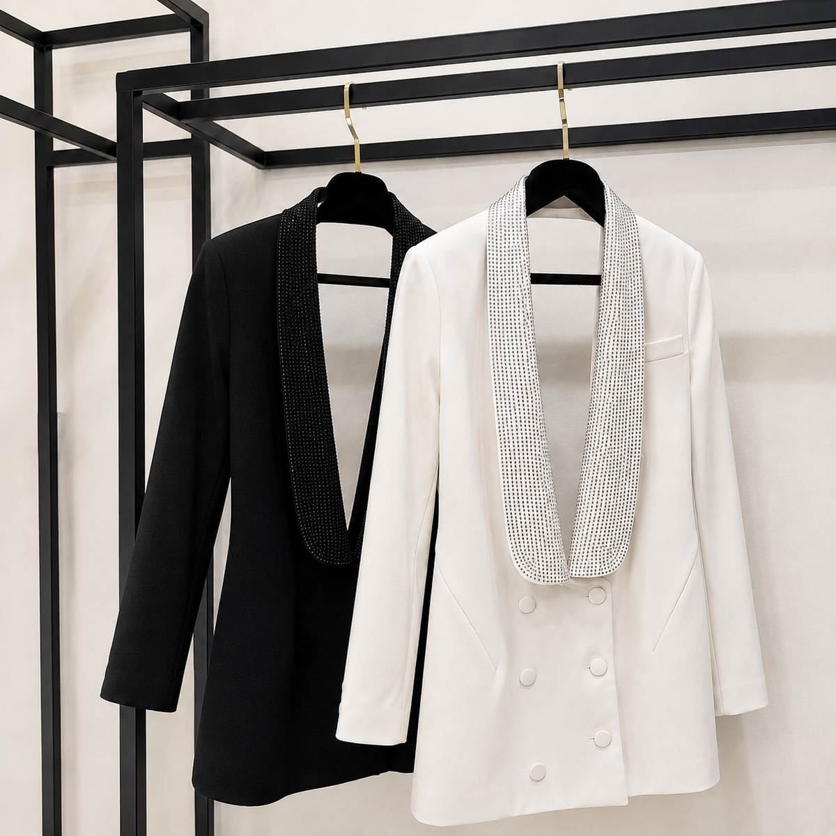 Blazer Strass + Abertura Costas