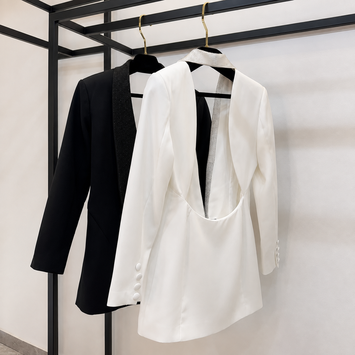 Blazer Strass + Abertura Costas