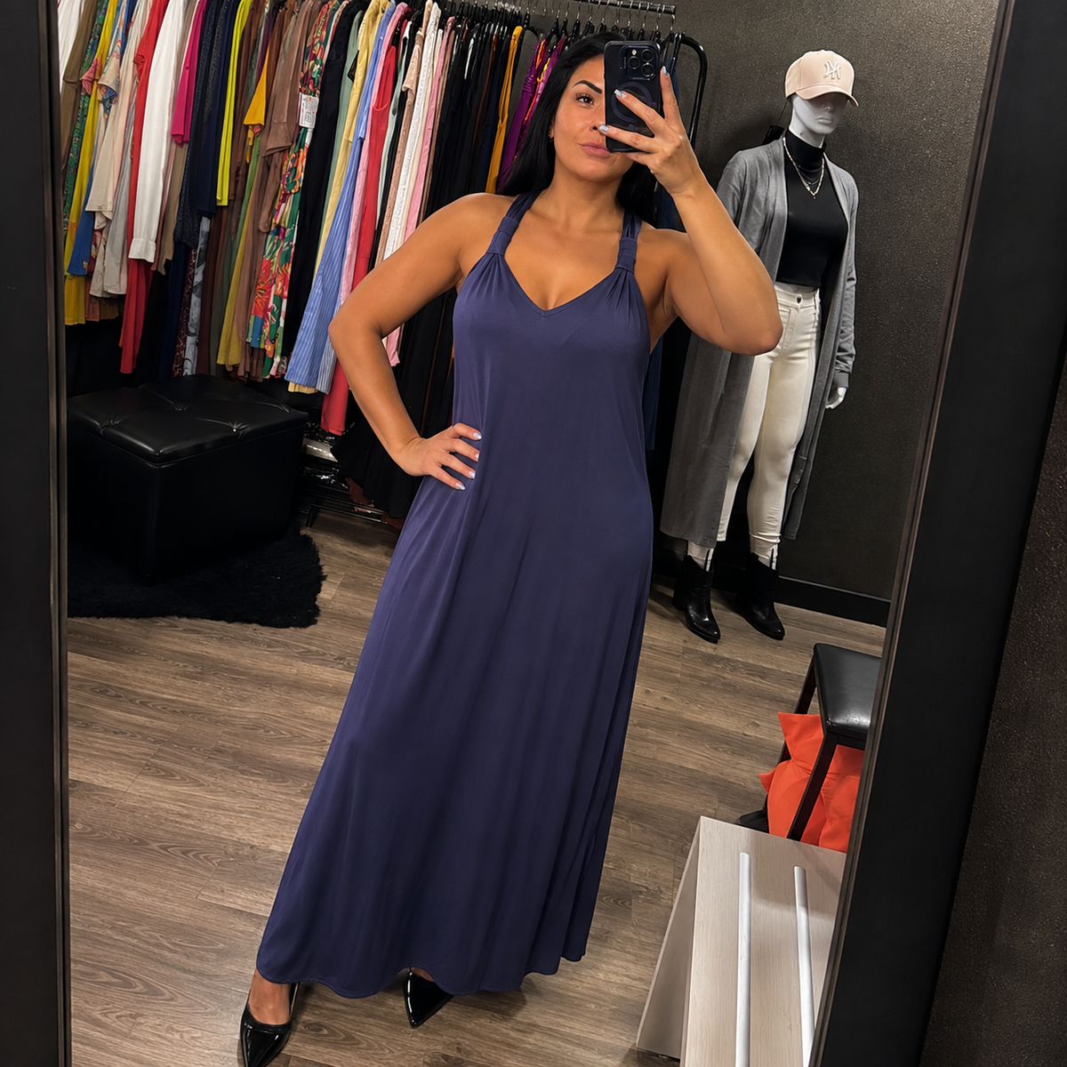 Vestido Regata Longo Malha Fria