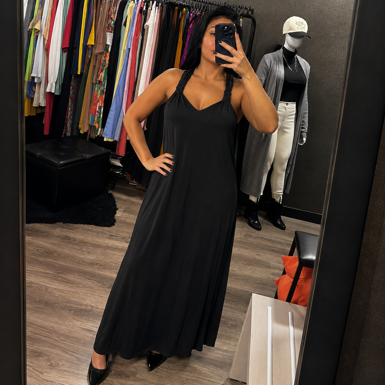 Vestido Regata Longo Malha Fria