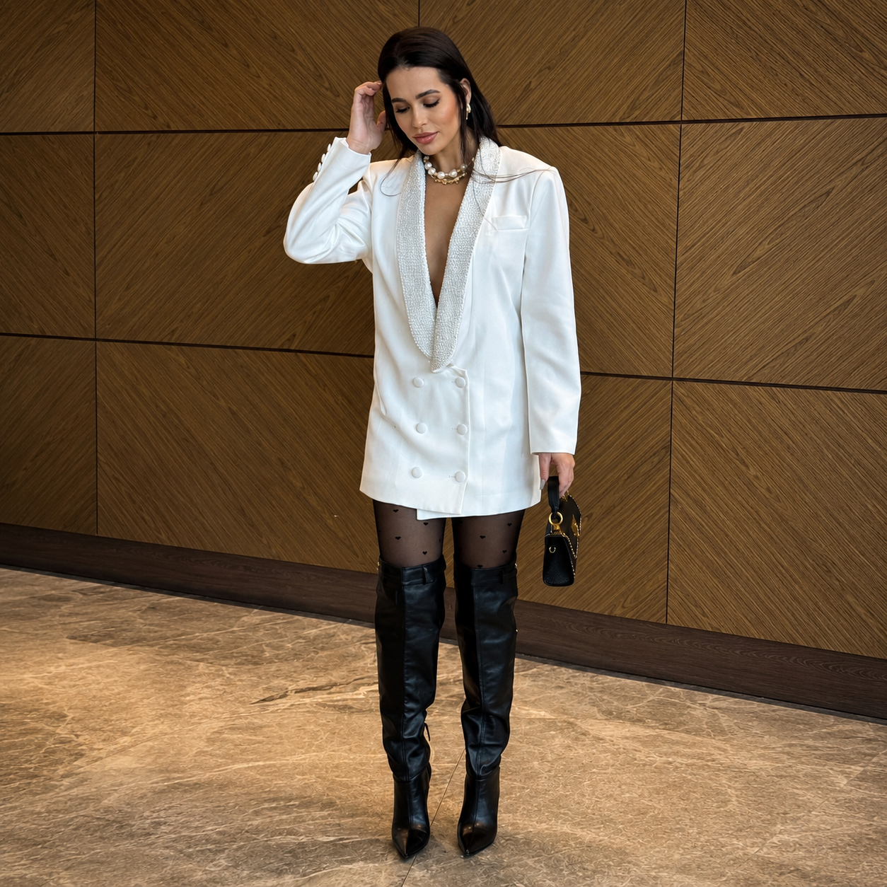 Blazer Strass + Abertura Costas