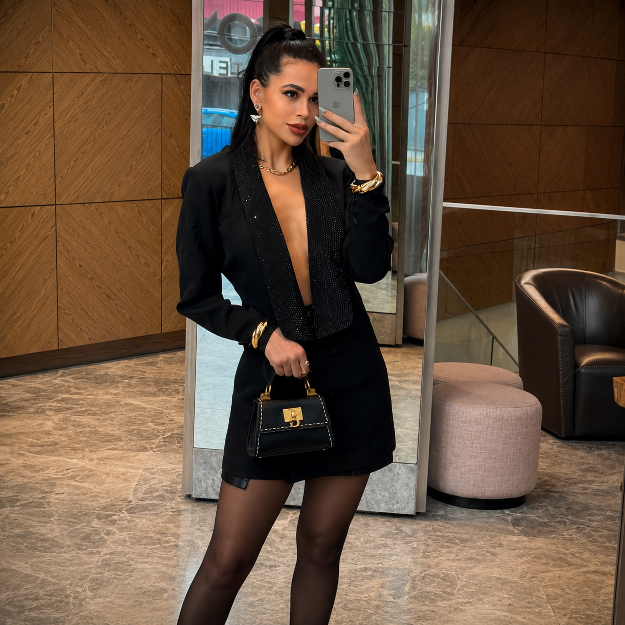 Blazer Strass + Abertura Costas