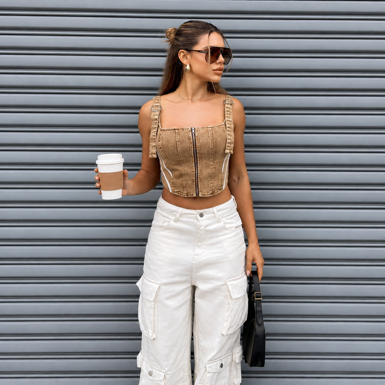 Calça Jeans Cargo