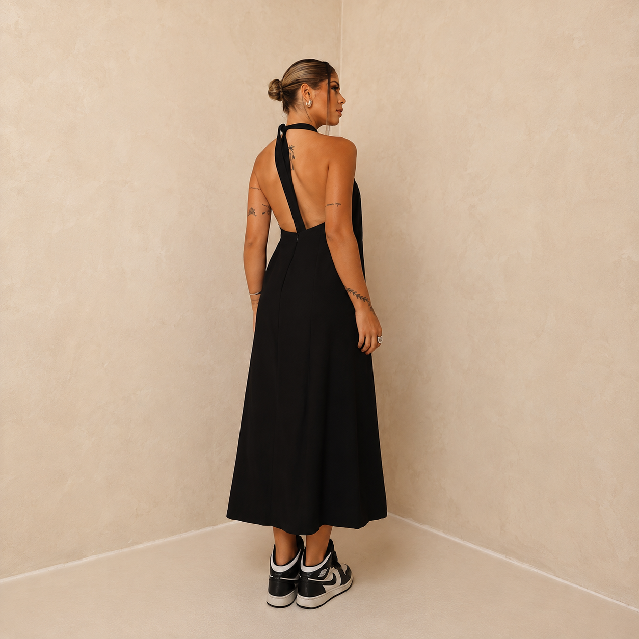 Vestido Alfaiataria Longo Costas Nua