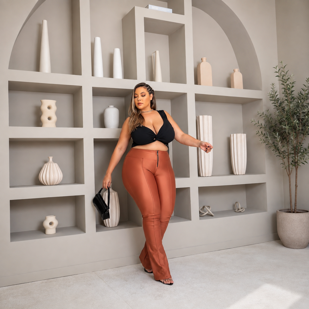 Calça Prada Flare Plus Size