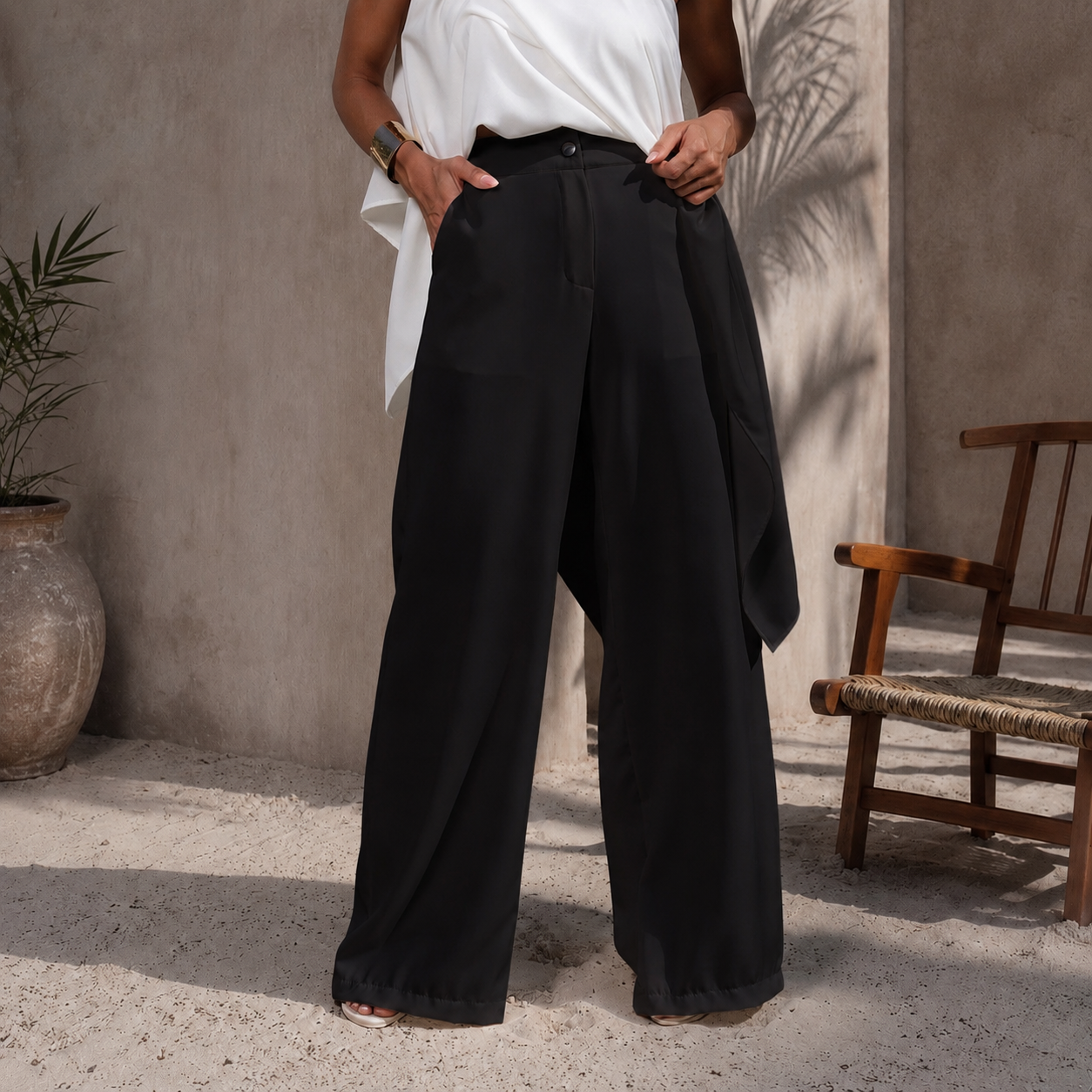 Calça Pantalona C/Bolso