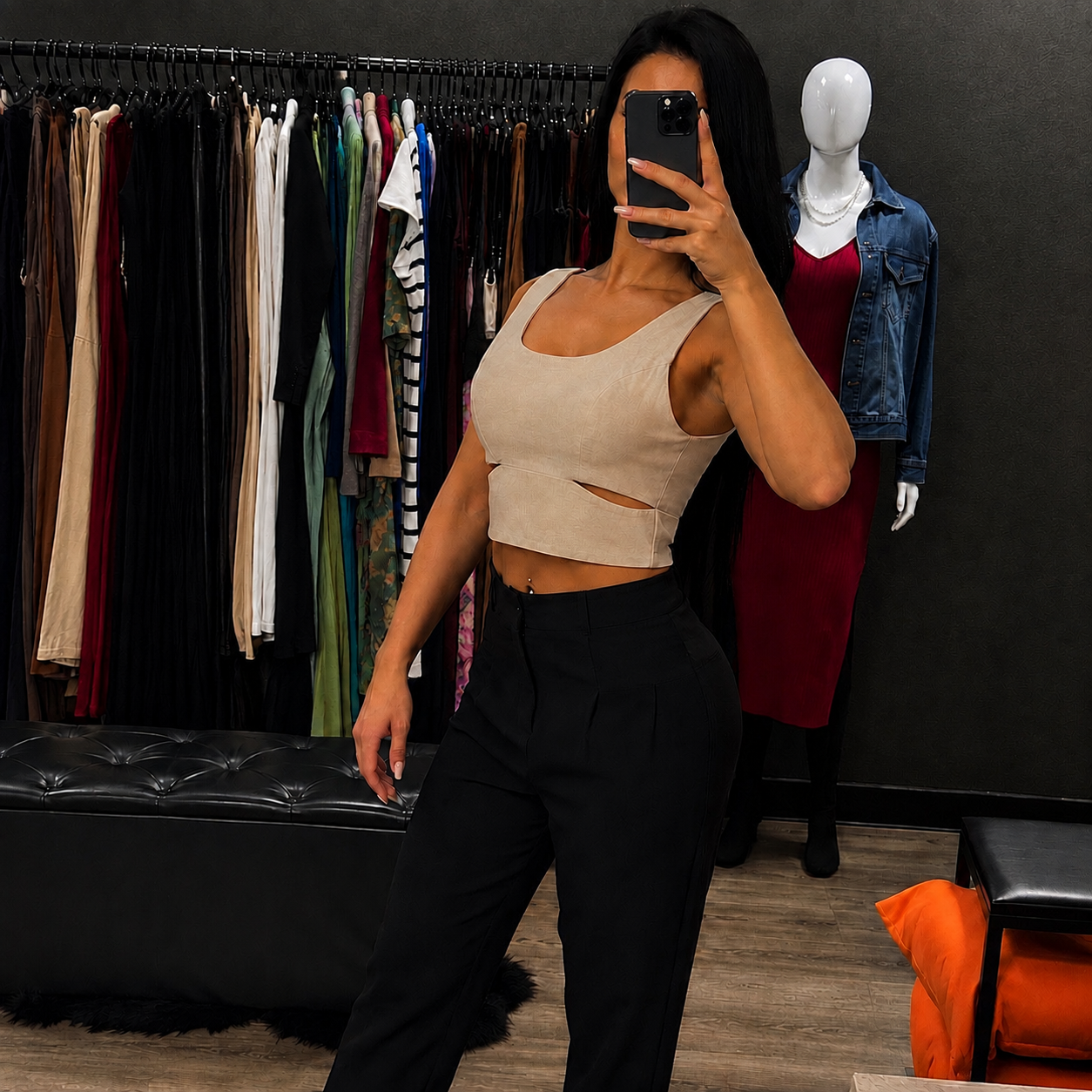 Cropped Alfaiataria Com Recorte