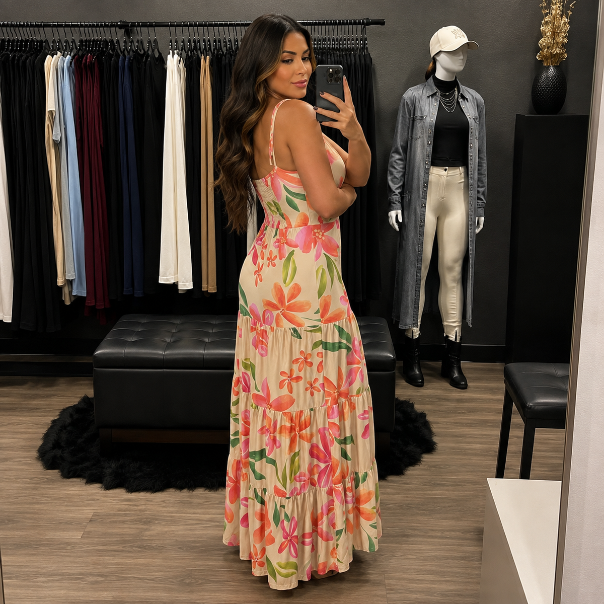 Vestido Longo Floral c/ Bojo