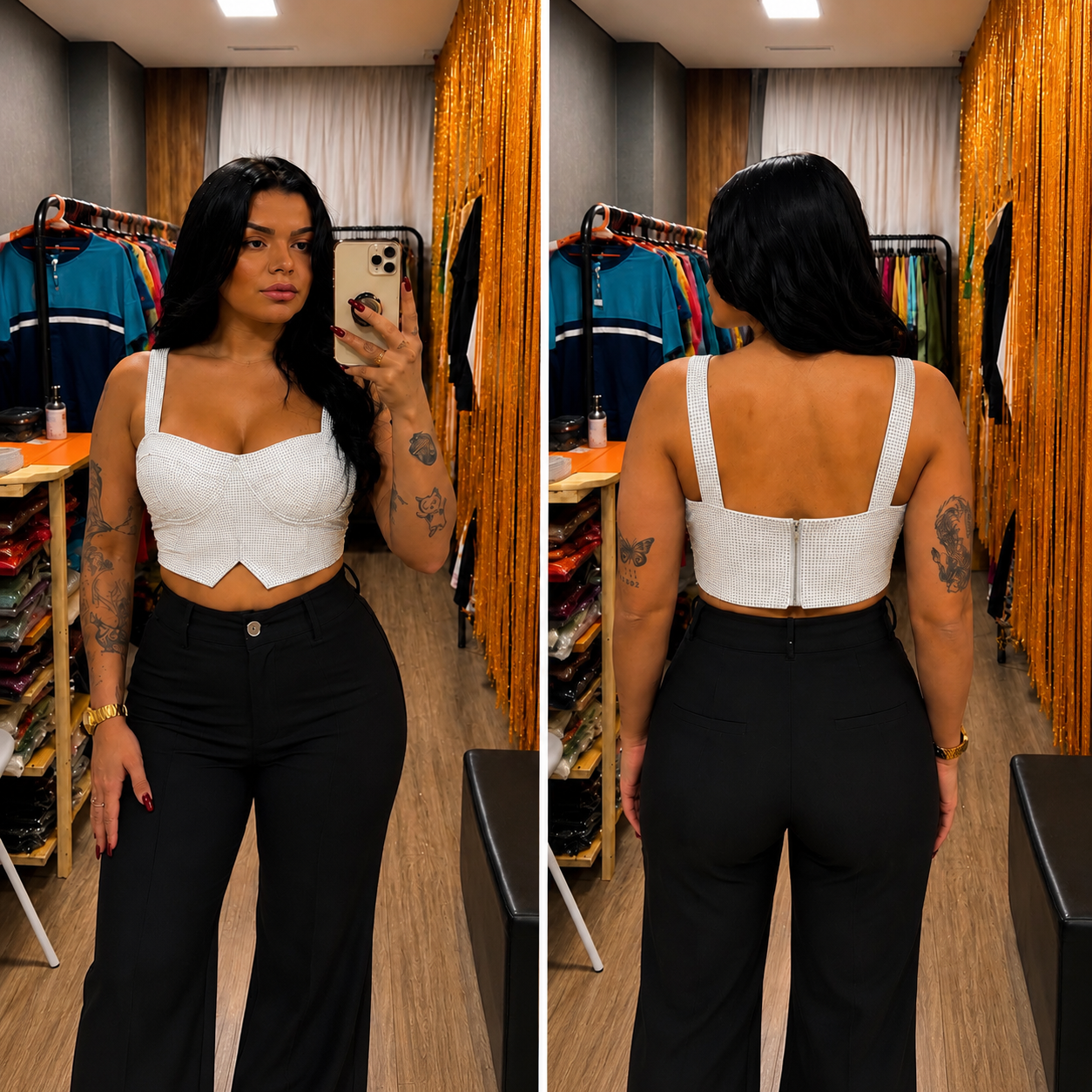 Cropped Strass