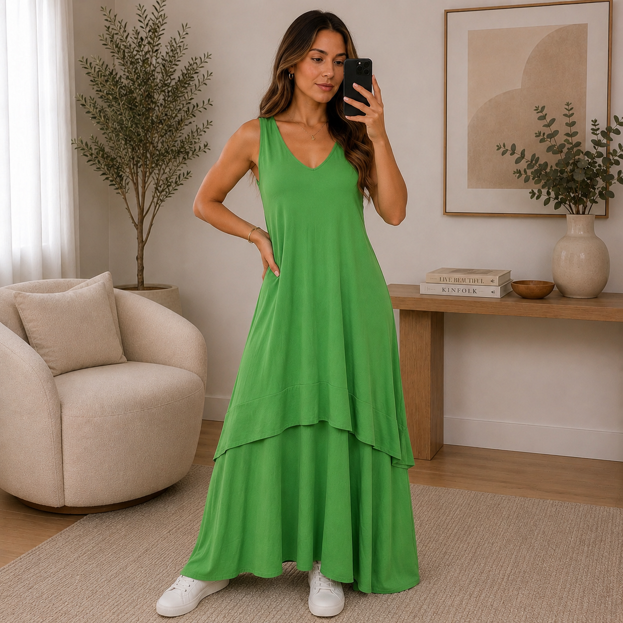 Vestido Longo Em Camadas