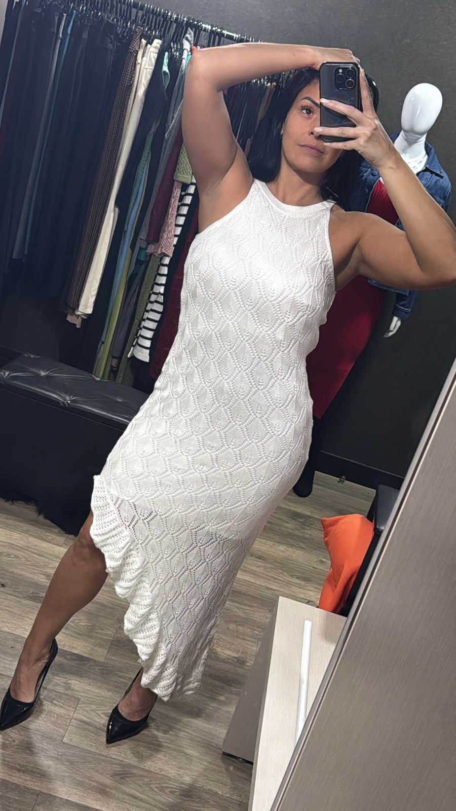 Vestido Fenda Lateral Tricô