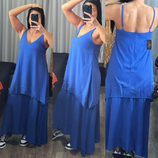 VESTIDO LONGO EM CAMADAS