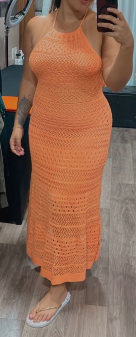 Vestido Tricô Frente Unica