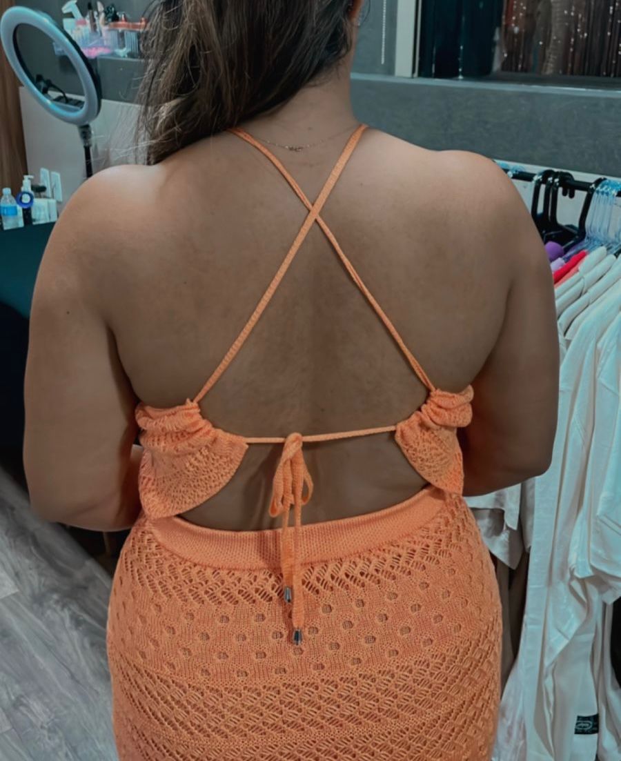 Vestido Tricô Frente Unica