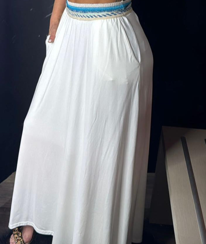 Saia Longa + Aplicação Tricô